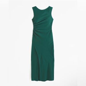 Abercrombie and Fitch Draped High-Neck Shell Midi Dress